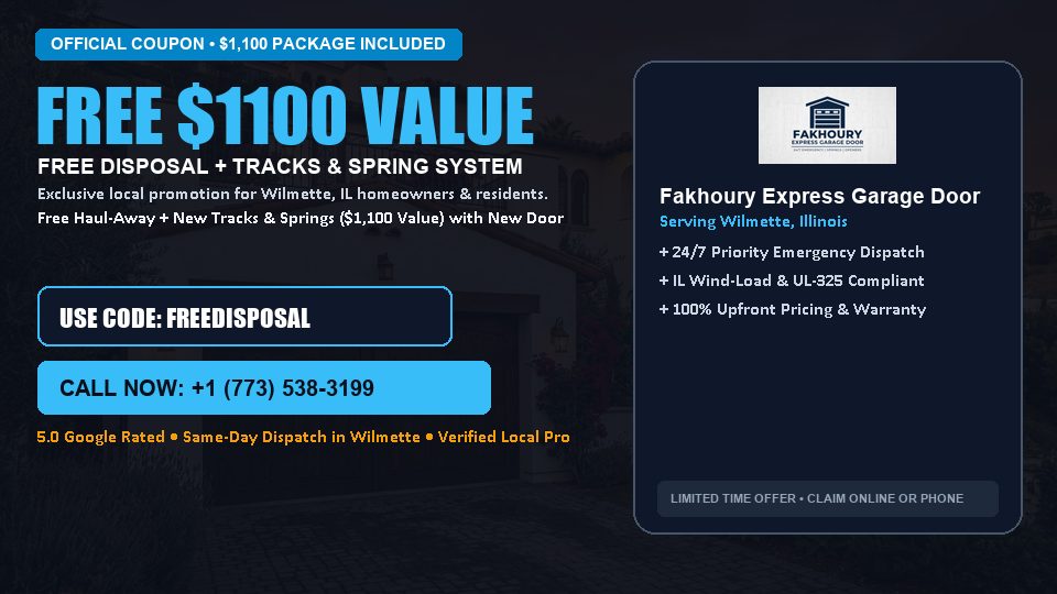 Fakhoury Express Garage Door FREE Haul-Away & Heavy-Duty Tracks with New Door